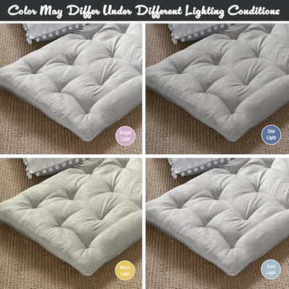 Intelligent Design Foldable Lightweight Lounge Floor Pillow 27" x 74" Grey - color: Gray