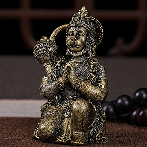 Hindu God Lord Flying-Hanuman Statue - Hanuman Mythological Figurine - color: Bronze