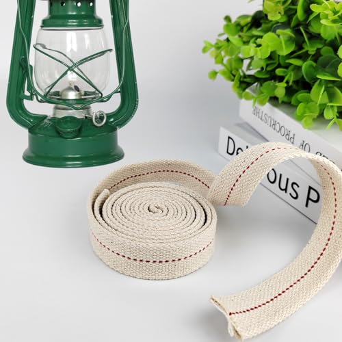 1 Roll / 6.5 Feet Oil Lamp Wick, 1 Inch Flat Cotton Wick Replacement for Oil Lamps, Lanterns, Oil Burners (1", 1) - size: 1"