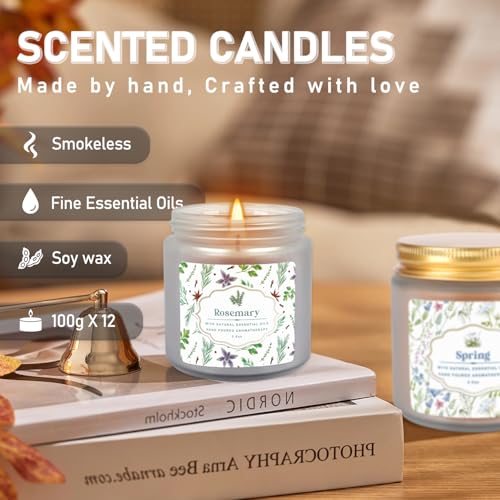YOROXRG 24 Pack Scented Candles with Added Natural Essential Oils, 3.5oz, Suitable for Various Festivals, Parties, Yoga, and Home Scene - color: 24 Pack Colors