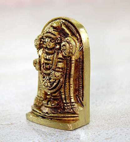 eSplanade Brass Lord Hanuman Idol Car Dashboard God Idol - 2.5" Inches Lord Balaji Murti for Desk Decor, Bajrangbali Statue, Hanuman Murti | Antique Decor Item | 100% Pure Brass, House Warming Gift - style: Bajrangbali