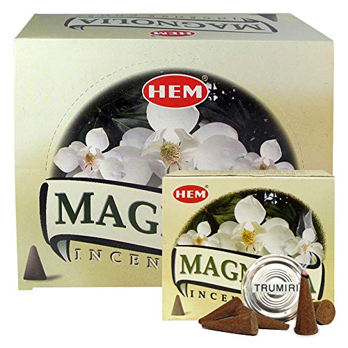TRUMIRI Magnolia Incense Cones & Cone Incense Burner Bundle - color: Magnolia