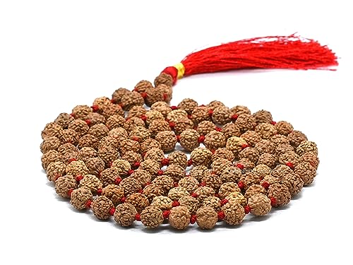 Amazing Gemstone 108 Beads Handmade Mala (Knotted, Rudraksha) - color: Rudraksha, style: Knotted