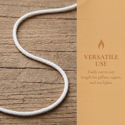200 Feet Braided Candle Wick Spool 100% Cotton