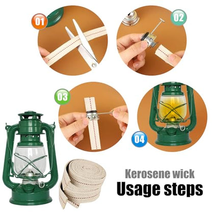 1 Roll / 6.5 Feet Oil Lamp Wick, 1 Inch Flat Cotton Wick Replacement for Oil Lamps, Lanterns, Oil Burners (1", 1) - size: 1"