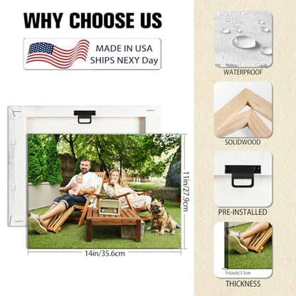 Custom Canvas Prints with Your Photos, Personalized Wall Art for Home Decor - size: 14"L x 11"W