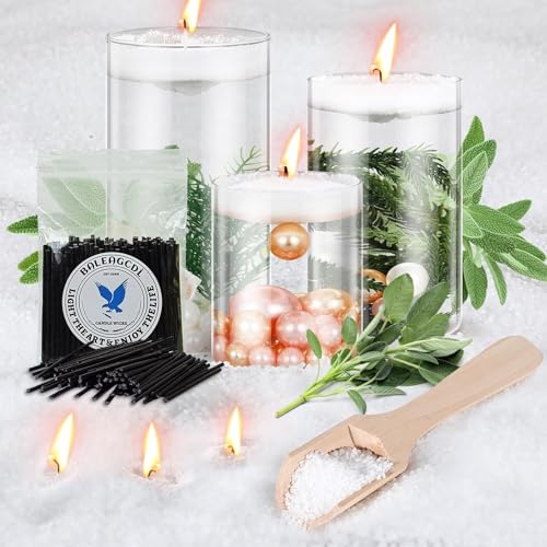 Pearled Candle Wick 2.2 Inch Black Cotton Wicks 400-Pack Premium Metal-Free & Lead-Free Candle Wicks for Candle Making - color: Black-2.2 Inch-400pcs