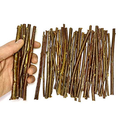 ECOVENIK - 120 Gram - Wood Sticks for Crafts - 6 Inch Birch Wood Craft Sticks - Natural Twigs Sticks for Crafting, DIY School Projects, Card Making, Embellishments & Photo Props - size: pack of 120 grams