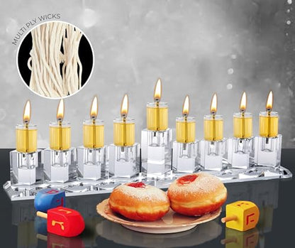 Ner Mitzvah Natural Cotton Smokeless Wicks – 50 Count (Approx.) 70 Ply Extra Thick for Oil Cup Candle – Replacement Wicks - size: Thick