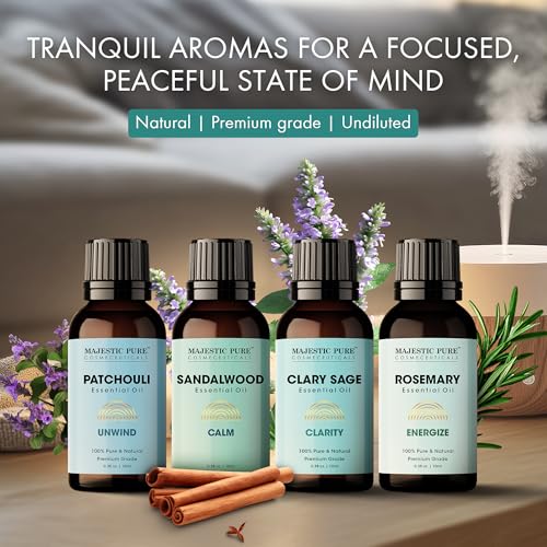 Majestic Pure Zen State of Mind Essential Oil Gift Set - Pack of 4 - size: 0.3 Fl Oz (Pack of 4)