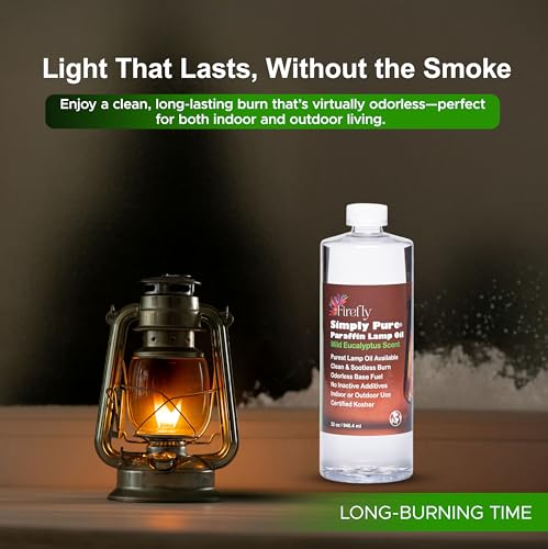 Firefly - Premium Paraffin Lamp Oil 32 oz - Smokeless Indoor Fuel