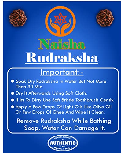NAISHA Rudraksha Bracelet & Mala Set of 2, 5 Mukhi 108+1 Prayer Beads