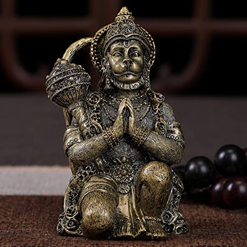Hindu God Lord Flying-Hanuman Statue - Hanuman Mythological Figurine - color: Bronze