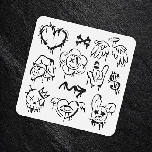 Street Graffiti Stencil, Street Art Reusable Painting Template - style: Graffiti