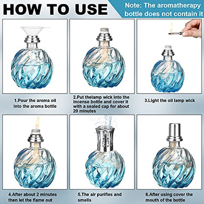 Maitys 4 Pcs Oil Lamp Wicks for Catalytic Fragrance Burner, Silver - color: Silver