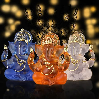 Ganesha Statue, Hindu God Ganesha Statue, Hindu Buddha Statue Ornament (White)