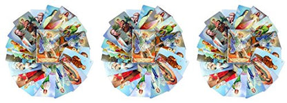 Autom 3 Packs of 54 Assorted Holy Cards with Catholic Saints and Prayers - size: Pack of 3