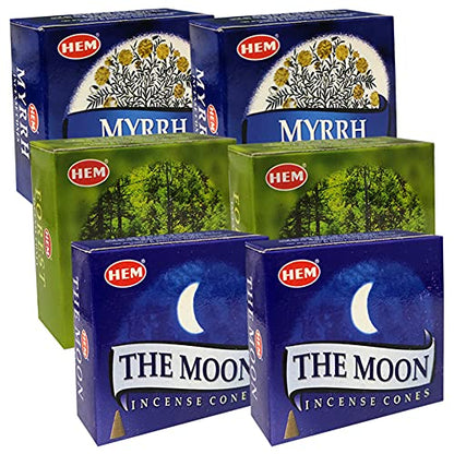 Forest The Moon Incense Cones & Holder Bundle Variety Pack from Hem Trumiri Insense Inscents Insencents Insence - color: Forest & the Moon