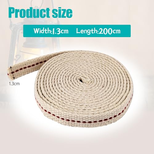 1 Roll Oil Lamp Wick - 6.5 Feet Roll, 1/2 Inch Flat Cotton Wick Replacement - Perfect for Oil Lamps, Lanterns, and Oil Burners (1/2 inch) - size: 1/2 inch