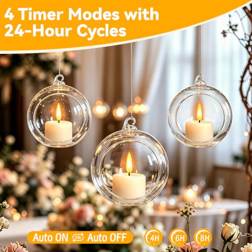 Rechargeable Real Wax Tea Lights Flameless Candles with Remote Timer, LED Tea Lights Candles Battery Operated Tealights for Centerpiece Table Decorations, Anniversary, Halloween, Christmas (12 Pack)