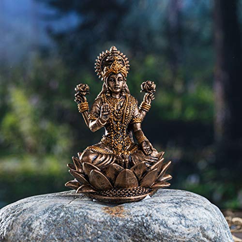 Pacific Giftware Hindu God Lakshmi Miniature Resin Figurine Statue - color: Lakshmi