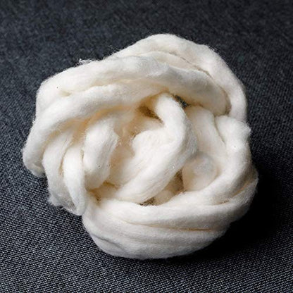 Japanese Organic Cotton Sliver 13 Feets 100% Organic Unbleached [Made in Japan] (4 Packs) - size: 13 feet (Pack of 4)