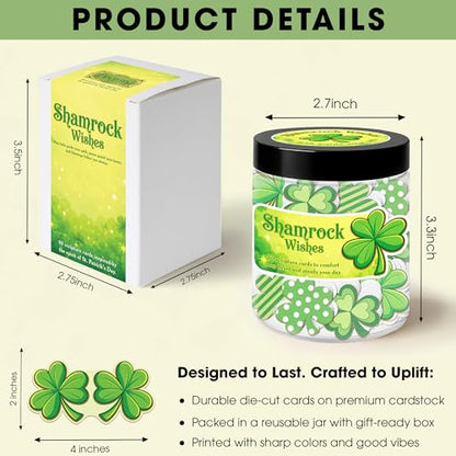 Bible Verse Jar, Mothers Day Gifts For Mom, Birthday Gifts For Women (Positive Shamrock) - style: Positive Shamrock