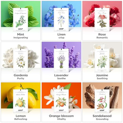 MYARO 12 Pack Lavender Scented Sachets, Closet Deodorizer Car Air Freshener - color: Lavender, size: 12 Packs