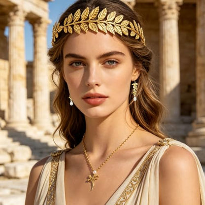 NEWITIN 20 Pieces Greek Goddess Costume Accessories Set for Women - color: Gold A
