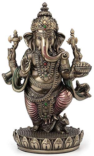 Standing Ganesh Statue, 7.5 Inch Hindu Elephant God Figurine