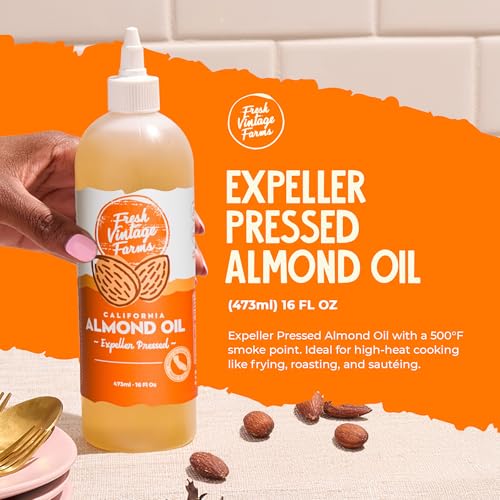 Fresh Vintage Farms Expeller Pressed Almond Cooking Oil - 16 Fl Oz, Pack 1 - size: Pack of 1