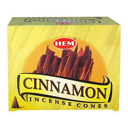 Cinnamon Incense Cones and Cone Incense Burner Bundle Insence Insense Hem Incense - color: Cinnamon