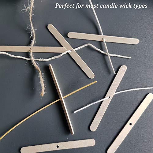 MILIVIXAY Wooden Candle Wick Holders - Candle Centering Tool, 120 Pack