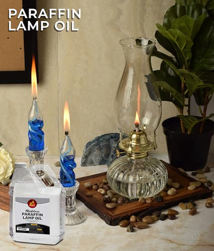 1 Gallon Paraffin Lamp Oil - Clear Smokeless, Odorless, Clean Burning Fuel for Indoor and Outdoor Use - Shabbos Lamp Oil, by Ner Mitzvah (Pack of 2) - size: 1 Gallon (Pack of 2)