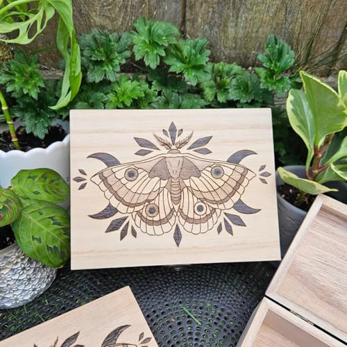 10 Pack 5.83 x 3.86 x 1.88 Inches Small Rectangle Wooden Box, Unfinished Wood Boxes, Perfect for DIY Projects and Storage.
