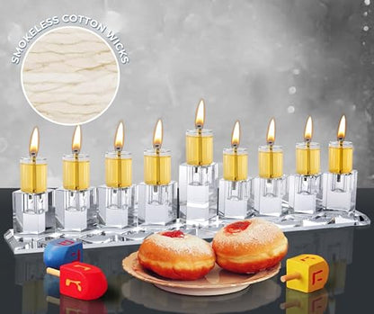 Ner Mitzvah Smokeless Cotton Wicks - 50 Pack (Approx.) - 100% Natural, for Oil Cup Candle Lighting, Multipurpose Use - size: Long