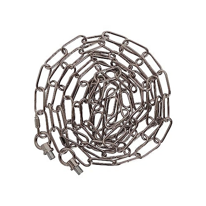 10 Feet Heavy Duty Silver Chain with 5" Light Canopy Kit for Chandelier, Swag Light Kit Light Fixture Mounting Bracket for Hanging Light,L0020 - color: Silver 10 Ft Chain with 5" Canopy