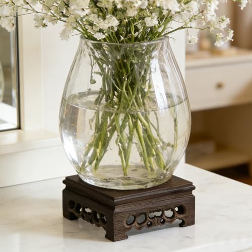 Square Furniture Wooden Display Stand Base, 4.84" Inner Diameter - size: Square; 3.15" x 3.15"