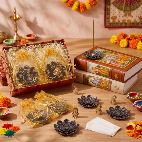 AceOrbit 30 Pack Diwali Party Favors Set, Lotus Incense Ganesha, Novelty - style: Novelty