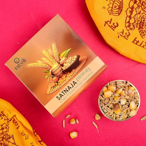 SATVIK 7 Anaj Puja Sapta Dhanya for Havan Samagri and Puja Rituals | Essential for Hindu Pooja Ceremonies | Authentic Vedic Grains for Prosperity and Abundance