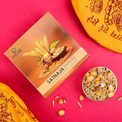 SATVIK 7 Anaj Puja Sapta Dhanya for Havan Samagri and Puja Rituals | Essential for Hindu Pooja Ceremonies | Authentic Vedic Grains for Prosperity and Abundance