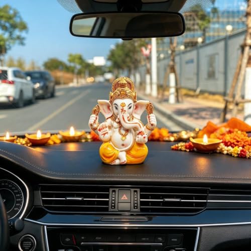 BangBangDa Ganesha for Car Dashboard Decor Idol, 3.5" H