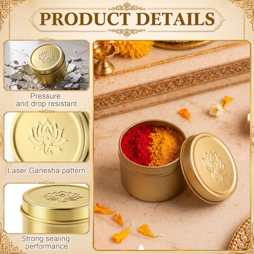 Shimeyao 60 Pcs Indian Return Gifts for Pooja Ganesha Haldi Kumkum Holders