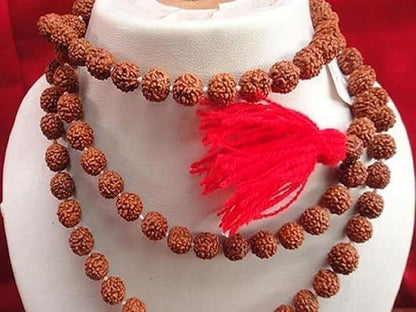 Rudraksha Kanthi mala Sandalwood Japa Mala 108 Beads Chandan mala Safed Chandan ki lakdi ki mala Chandan ki for Puja Item Pack of 1