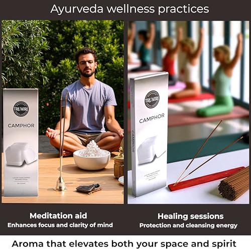 Camphor Incense Sticks - Bulk Pack of 100 Insence-Sticks - Made with Natural Non Toxic Alcanfor Inscent - Scented Incienso Spiritual Insense Incents - color: Camphor