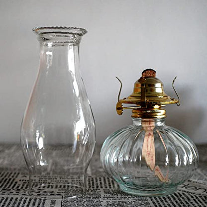Oil Lamp Burner 2 Set, with Reduction Collar and Cotton Wick & 39 inch Wick, Replacement Parts for Kerosene or Vintage Lamps - Brass - style: Burner / 2PK