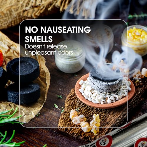 10 Charcoal Tablets by Sunlight Charcoal– Quick Light Coal Tablets – Charcoal Disks – 33 mm Coal Rolls – Pack of 10 Coal Briquettes – Slow Burn - Instant Lighting (Roll of Charcoal Discs) - size: 10 count (Pack of 1)