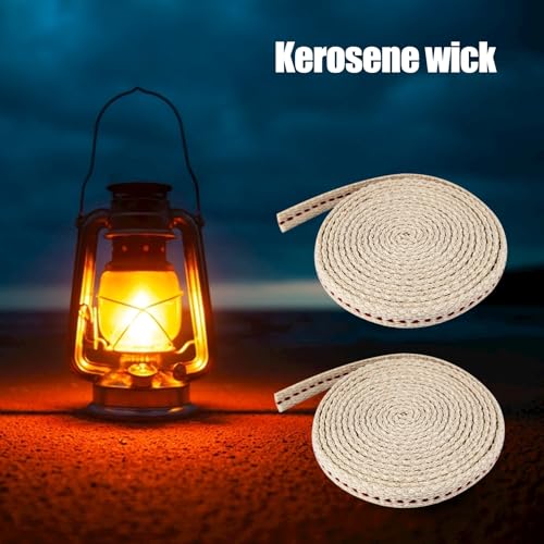 1 Roll Oil Lamp Wick - 6.5 Feet Roll, 3/8 Inch Flat Cotton Wick Replacement - Perfect for Oil Lamps, Lanterns, and Oil Burners (3/8 inch) - size: 3/8 inch