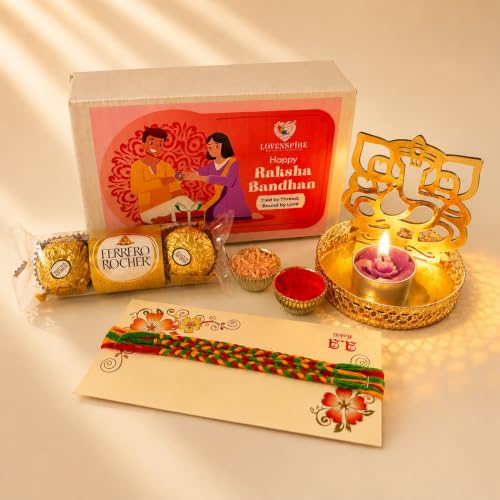LOVENSPIRE Raksha Bandhan Gift Hamper for Brother – Indian Rakhi Festival Gift Set for Bhai - color: Hamper 3