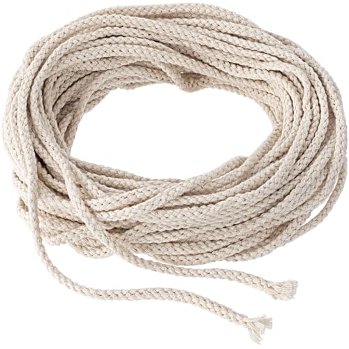 65.5 Ft Cotton Wicks for Oil Lamps, 1/8 in - size: 65.5 feet (1/8 inch)